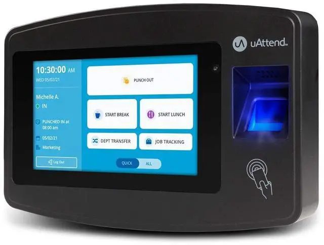 Main image of JR2000 Biometric Fingerprint, RFID, PIN Time Clock for Small Business Cloud-Based Attendance System with Optional Payroll Integration All-in-One System