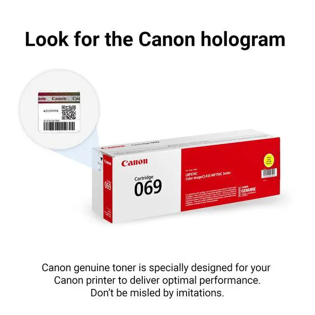 Alt view image 5 of 6 - Genuine 069 Yellow Toner Cartridge Compatible with MF753Cdw, MF751Cdw, LBP674Cdw