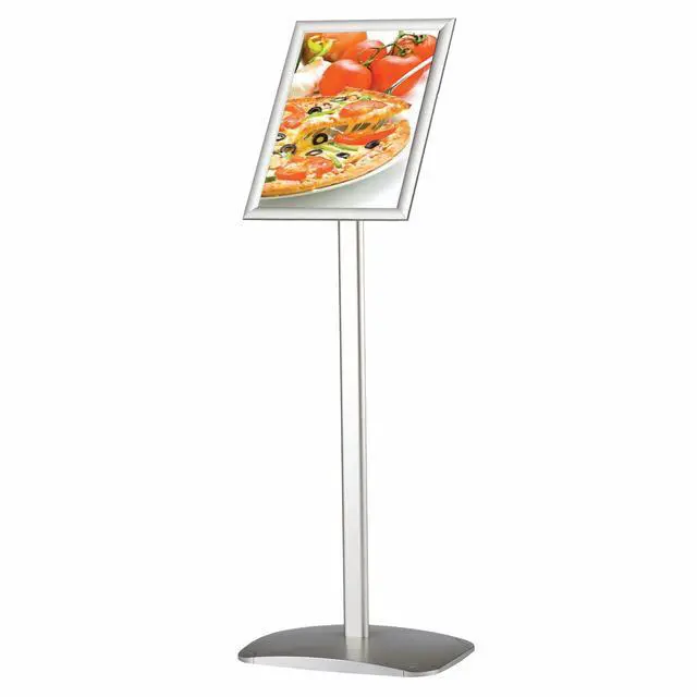 Alt view image 3 of 7 - Advertising Restaurant Aluminum Sign Post, Silver A3 11x17 Inch Poster Size, Mitred Corner, Landscape and Portrait Use, Reusable and Durable Message Board, Free Standing (Silver - 2 Pack)