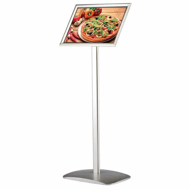 Alt view image 4 of 7 - Advertising Restaurant Aluminum Sign Post, Silver A3 11x17 Inch Poster Size, Mitred Corner, Landscape and Portrait Use, Reusable and Durable Message Board, Free Standing (Silver - 2 Pack)