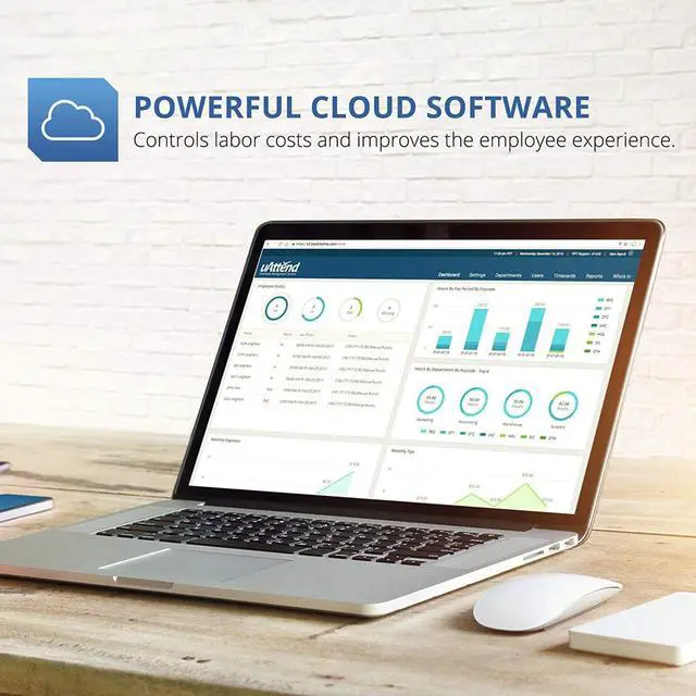 Alt view image 5 of 7 - JR2000 Biometric Fingerprint, RFID, PIN Time Clock for Small Business Cloud-Based Attendance System with Optional Payroll Integration All-in-One System