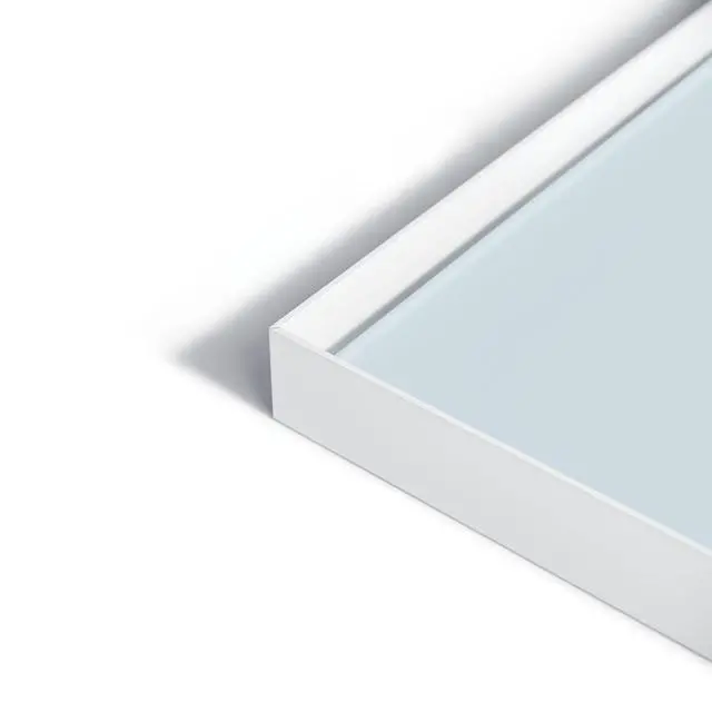 Alt view image 4 of 7 - Glass Non-Magnetic Dry-Erase Board, 36" x 36" Inches, White Frosted Surface, White Aluminum Frame