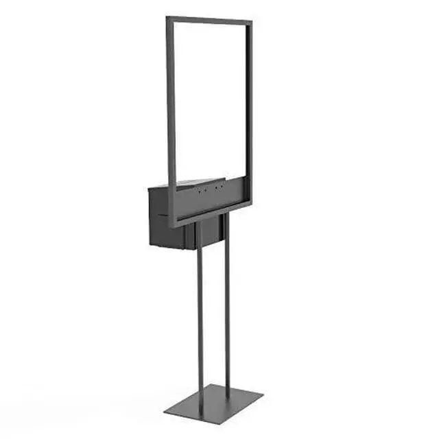 Alt view image 4 of 7 - ® Stand, Bulletin Poster Donation Ballot Collection w/Metal Box 11063+10918-NEW-BLACK