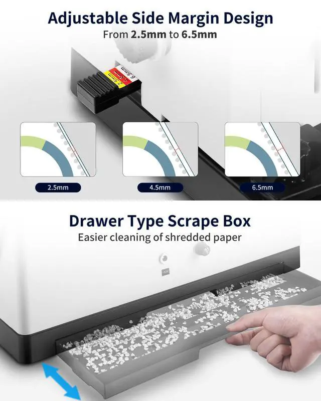 Alt view image 4 of 7 - Spiral Coil Binding Machine with 46 Fully Disengaging Pins - 4:1 Pitch - Electric Coil Inserter - Adjustable Side Margin, Comes with Free 1 Box Coil Spines & Plier, 20 Sheet Punch Capacity