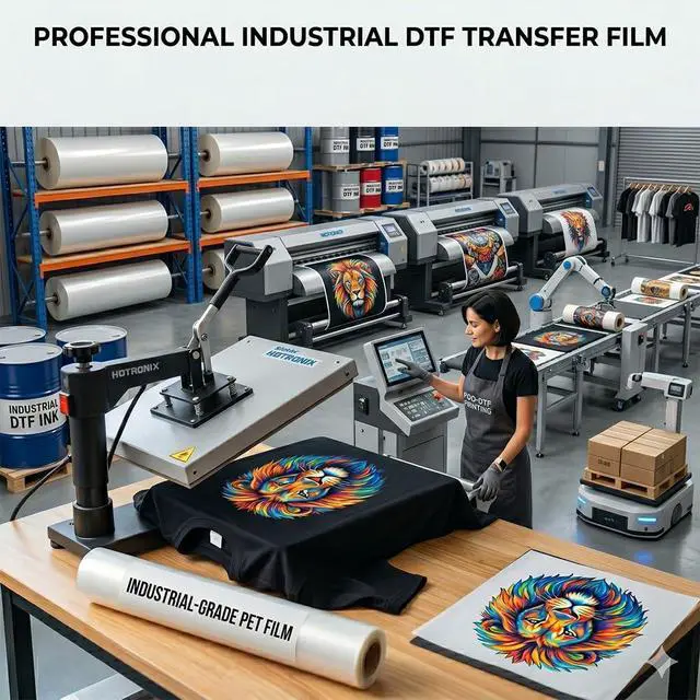 Alt view image 4 of 7 - Premium DTF Transfer Film | 24"x164ft PET White Ink Hot Printing Film | Perfect for DTF Powder Shake Machines (24"x 164ft)
