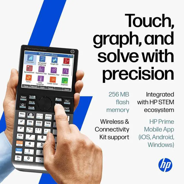Alt view image 7 of 7 - Prime G2 Graphing Calculator Multi-Touch 3.5" Color Display CAS Exam Approved SAT/AP/IB Scientific Calculator for School, Highschool, College Students Programmable, 256MB, Includes Case + Cloth