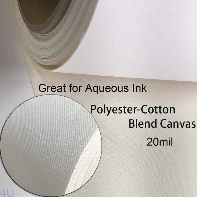 Alt view image 3 of 7 - Digital Inkjet Printable Canvas 36"x40ft. Roll Waterproof Matte Polyester-Cotton Canvas