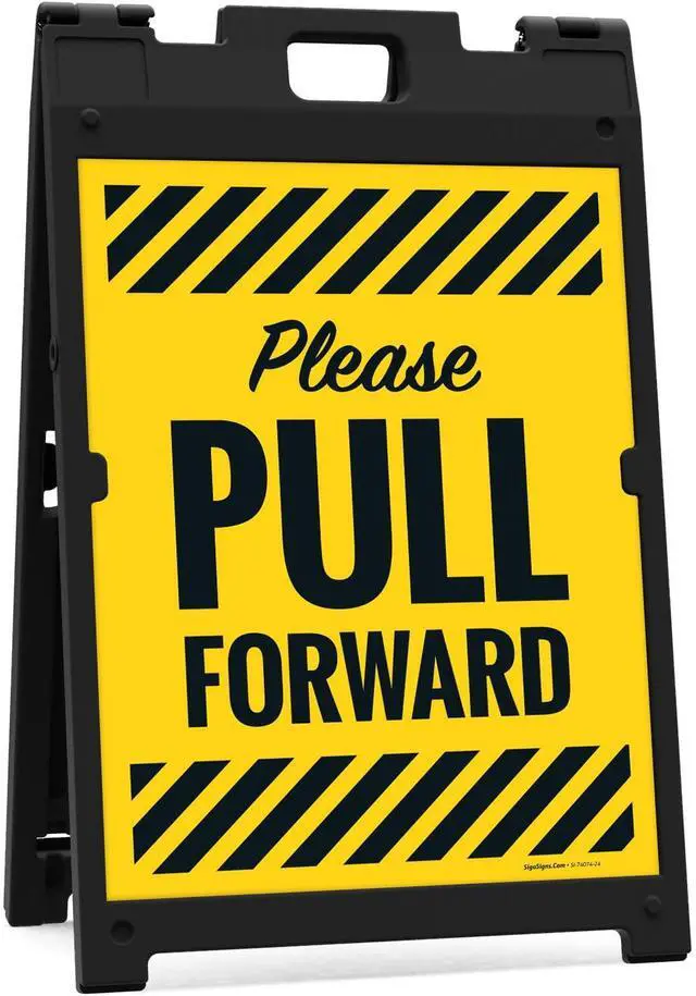 Main image of Please Pull Forward Sidewalk Sign Kit, | 24x36 Inches Replacement Panels 2-Pack Corrugated Plastic USA Made