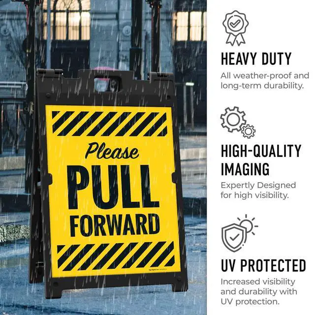 Alt view image 6 of 7 - Please Pull Forward Sidewalk Sign Kit, | 24x36 Inches Replacement Panels 2-Pack Corrugated Plastic USA Made