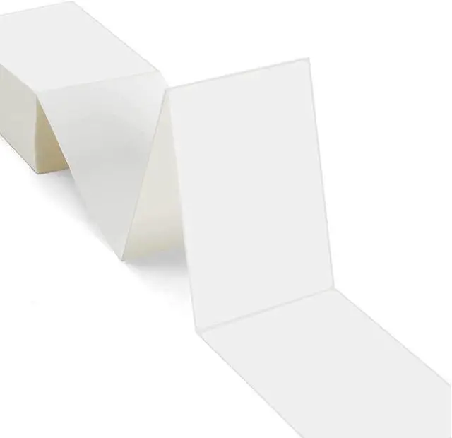 Alt view image 7 of 7 - Fanfold 4x6 Direct Thermal Shipping Labels - White Mailing Postage Paper for Thermal Printer - Permanent Adhesive, Perforated, 8 Stacks, 8000 Labels