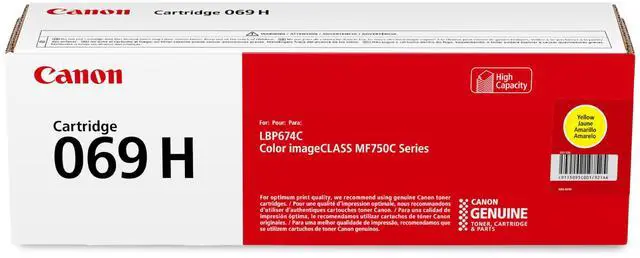 Main image of Genuine 069 Yellow Toner Cartridge High Capacity Compatible with MF753Cdw, MF751Cdw, LBP674Cdw