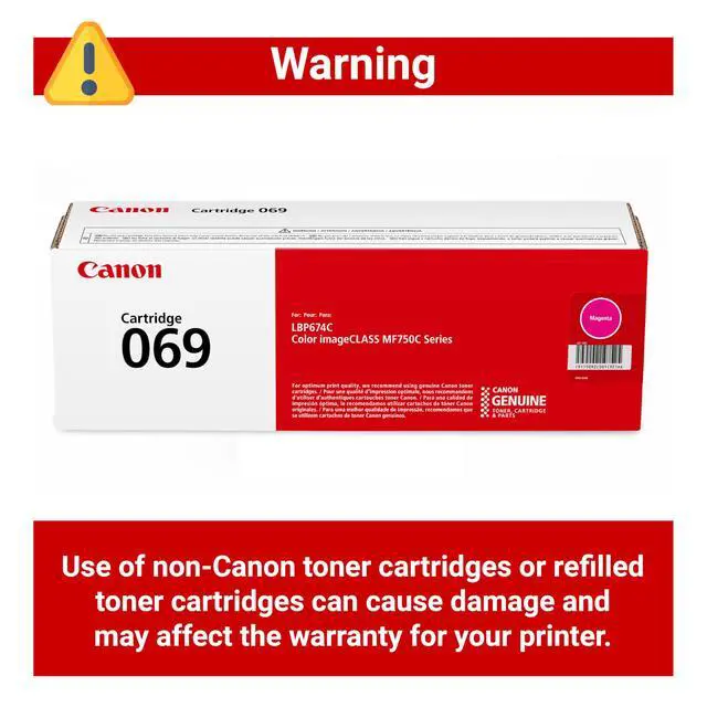 Alt view image 4 of 6 - Genuine 069 Magenta Toner Cartridge Compatible with MF753Cdw, MF751Cdw, LBP674Cdw