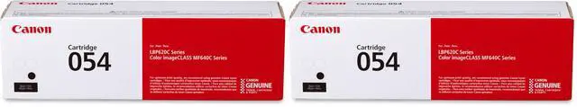 Main image of Genuine 054 Black Toner Cartridge Compatible with LBP622Cdw,LBP623Cdw,MF641Cdw,MF642Cdw,MF644Cdw,(Pack of 2)