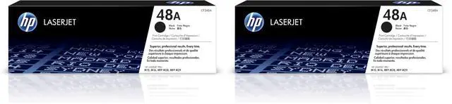 Main image of 48A Black Toner Cartridge | Works LaserJet Pro M15,M16 Series,LaserJet Pro MFP M28,M29 Series | CF248A,(Pack of 2)