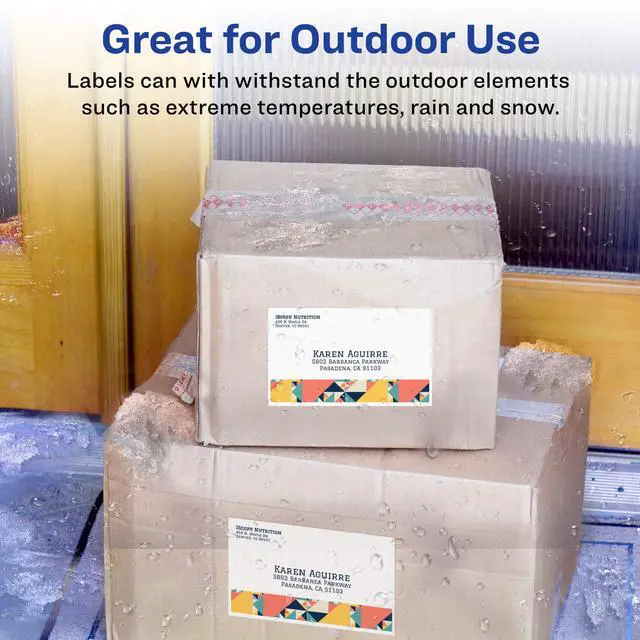 Alt view image 6 of 7 - Waterproof Labels, Ultrahold Adhesive, 5.5" x 8.5", Case of 1,000 Labels for Laser Printers (95526)