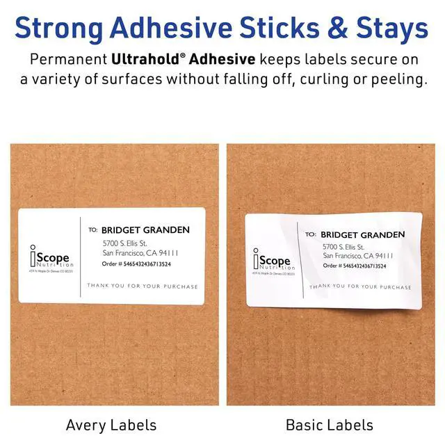 Alt view image 4 of 7 - Waterproof Labels, Ultrahold Adhesive, 5.5" x 8.5", Case of 1,000 Labels for Laser Printers (95526)