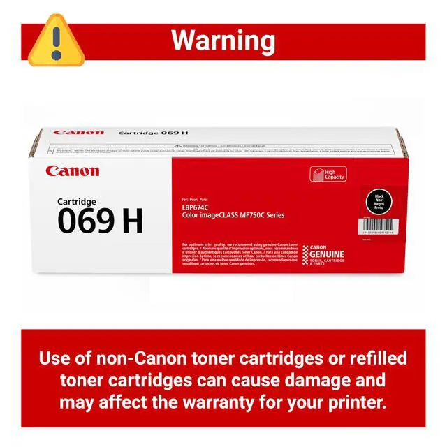 Alt view image 4 of 6 - Genuine 069 Black Toner Cartridge High Capacity Compatible with MF753Cdw, MF751Cdw, LBP674Cdw