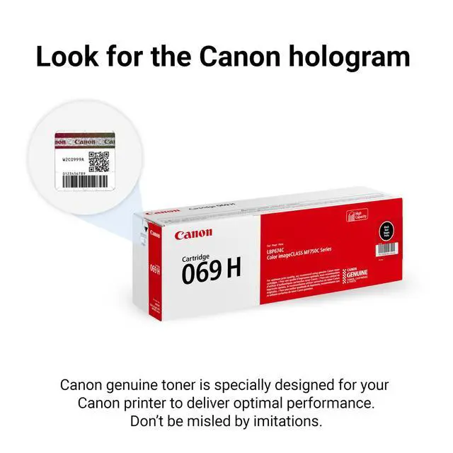 Alt view image 5 of 6 - Genuine 069 Black Toner Cartridge High Capacity Compatible with MF753Cdw, MF751Cdw, LBP674Cdw