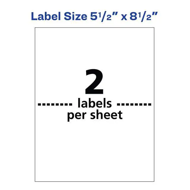 Alt view image 7 of 7 - Waterproof Labels, Ultrahold Adhesive, 5.5" x 8.5", Case of 1,000 Labels for Laser Printers (95526)