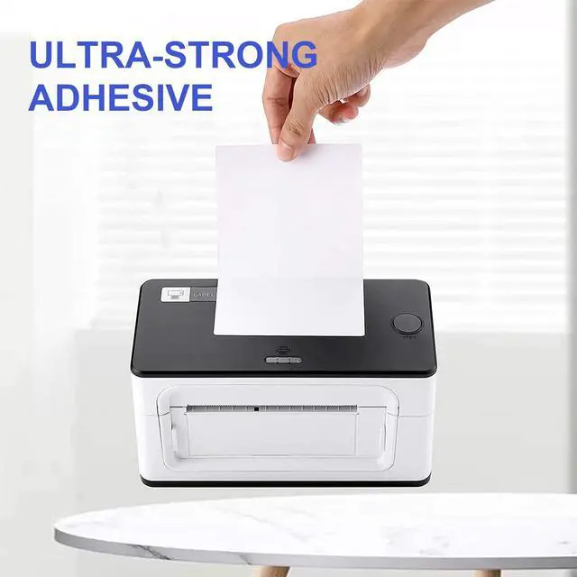 Alt view image 3 of 7 - 4" x 6" Fanfold Direct Thermal Labels - White Shipping Mailing Postage Labels, Perforated, Permanent Adhesive (4 Stacks - 4000 Labels)