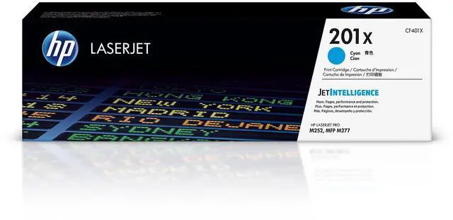 Main image of 201X Cyan High-Yield Toner Cartridge | Works with Color LaserJet Pro M252, MFP M277 Series | CF401X