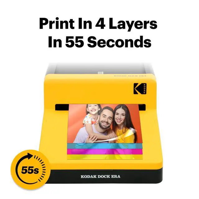 Alt view image 4 of 7 - Dock ERA 4x6 Photo Printer, Smartphone Docking, 4PASS, 50 Sheets | Bluetooth, iPhone & Android Smartphone Compatible, Charge While Printing, Water, Fingerprint and Fade Resistant