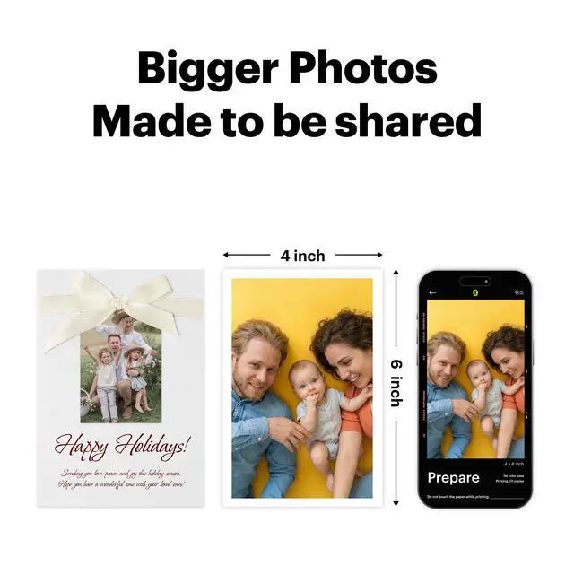 Alt view image 6 of 7 - Dock ERA 4x6 Photo Printer, Smartphone Docking, 4PASS, 50 Sheets | Bluetooth, iPhone & Android Smartphone Compatible, Charge While Printing, Water, Fingerprint and Fade Resistant