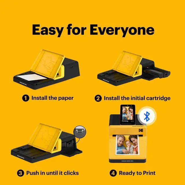 Alt view image 5 of 7 - Dock ERA 4x6 Photo Printer, Smartphone Docking, 4PASS, 50 Sheets | Bluetooth, iPhone & Android Smartphone Compatible, Charge While Printing, Water, Fingerprint and Fade Resistant