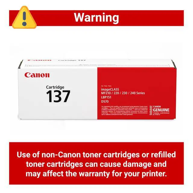 Alt view image 4 of 6 - Genuine 137 Black Toner Cartridge Compatible with LBP151dw,MF210 Series,MF220 Series,MF230-Series,MF240-Series,D570,(Pack of 2)