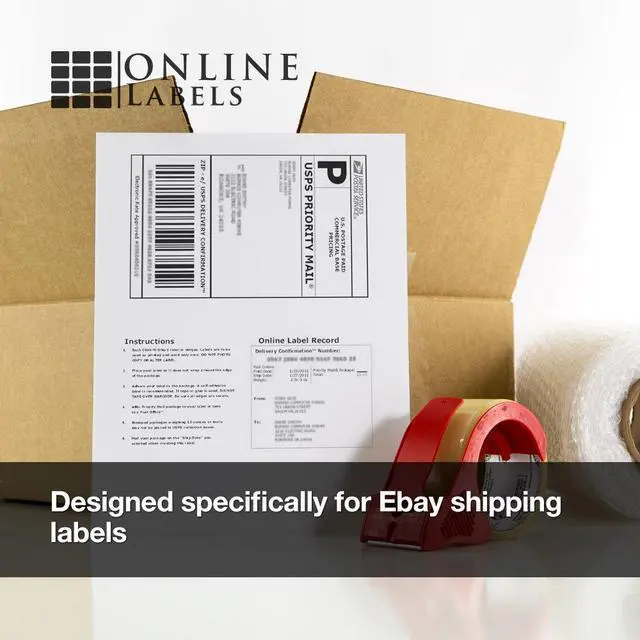 Alt view image 7 of 7 - 7.4 x 4.5 and 3.675 x 3 Ebay Shipping Labels - Pack of 2,000 Sheets - Inkjet/Laser Printer