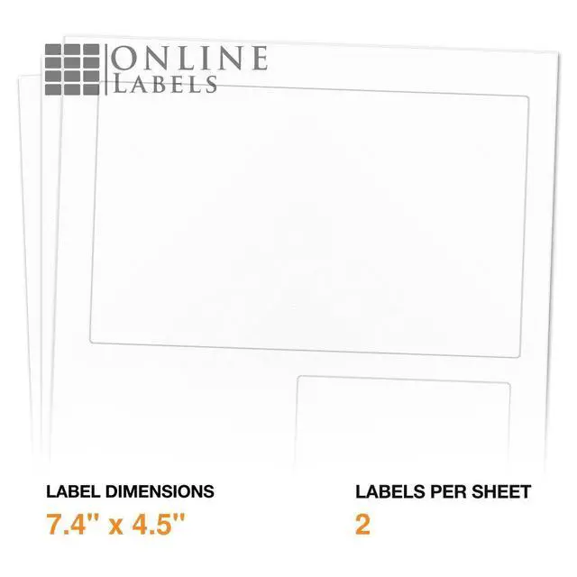 Alt view image 2 of 7 - 7.4 x 4.5 and 3.675 x 3 Ebay Shipping Labels - Pack of 2,000 Sheets - Inkjet/Laser Printer