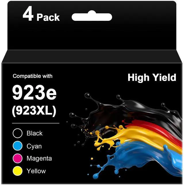 Main image of 923e 923XL Ink Cartridges for HP Printers 8125e 8120e 8135e Replacement for HP 923 Ink Cartridges for Office Jet Pro 8125e 8120e 8120 8135e 8135 8139e 8130e, for HP Ink 923 923e HP923 with Chip 4 Pack