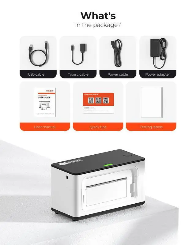 Alt view image 7 of 7 - Wireless Wi-Fi AirPrint Thermal Printer Shipping Label Printer | Compatible with iPhone, iPad, MacOS, Android Windows Suit for Small Business, Etsy, USPS, No Ink, Fast & Clear Printing