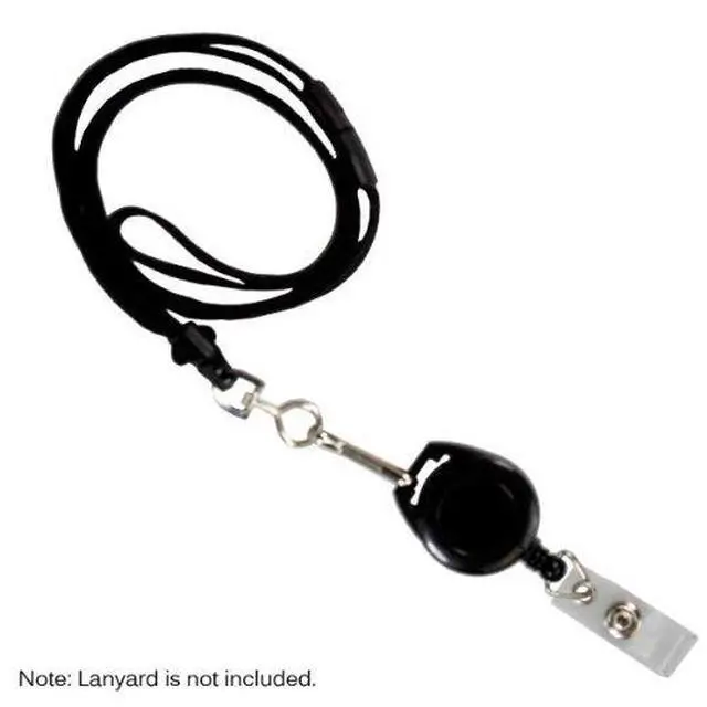 Alt view image 5 of 6 - Bulk 100 Pack - Retractable Badge Reel with Lanyard Attachment Slot -Attach Your Neck Chain, Metal Hook, Key Ring or Strap Clip Through Top Slot for Extendable Badge or Keycard Access by
