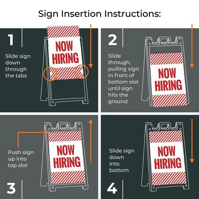 Alt view image 4 of 7 - Shuttle Service Pickup Sidewalk Sign Kit, | 18x24 Replacement Panels 2-Pack Corrugated Plastic USA Made