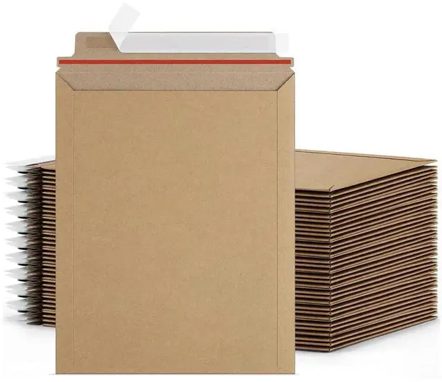 Main image of PSBM 200 PCS 9 x 11.5 Inch Kraft Rigid Photo Mailers, Cardboard Shipping Envelopes, Mailers for Shipping Photos, CDs, Documents, Catalogue, Or Any Flat Object