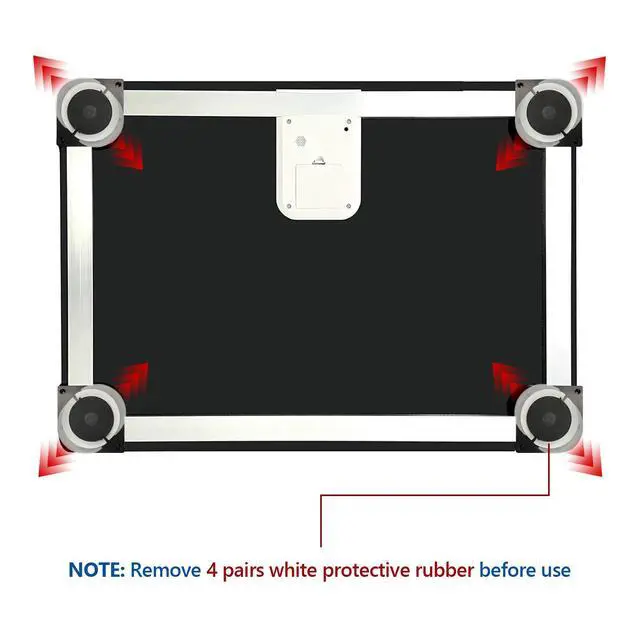 Alt view image 6 of 7 - Medium-Large Breed Veterinary Scale, Dog Scale (±10g) Accuracy, Red LED, 32 x 20 inch Tempered Glass Platform with Anti Slip Sticker, Digital Pet Scales