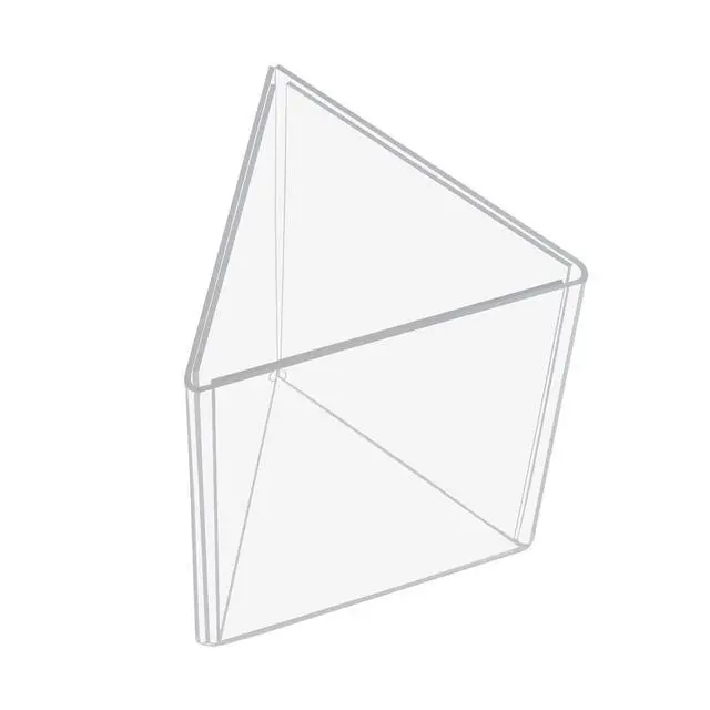 Alt view image 3 of 3 - Three Panel Sided Acrylic Table Tent Sign Holder Table Top Menu Holder