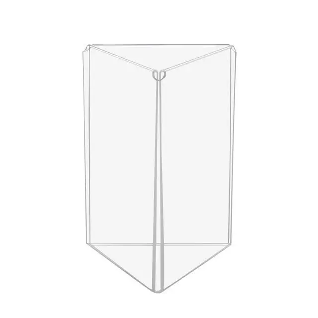 Alt view image 2 of 3 - Three Panel Sided Acrylic Table Tent Sign Holder Table Top Menu Holder