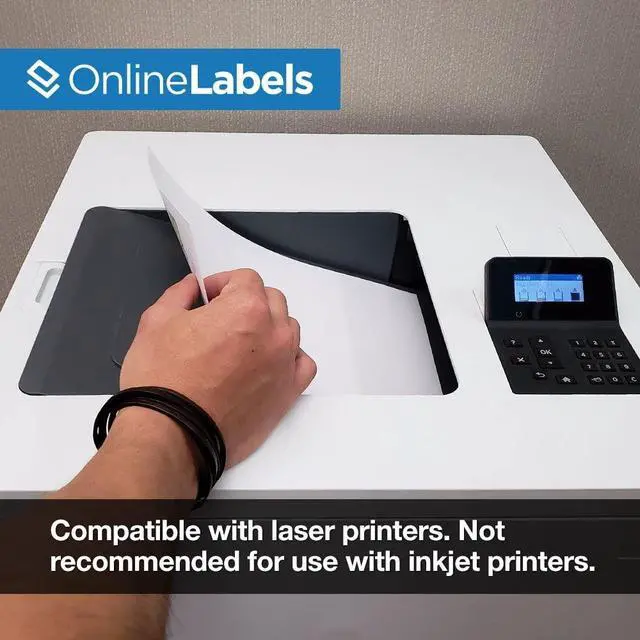 Alt view image 4 of 7 - 8.5 x 11 Waterproof Clear Matte Frosted Full Sheet Labels (Laser Printers Only) - 250 Sheets - Vertical Back Slit for Easy Peeling - OnlineLabels