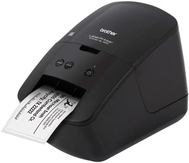 Alt view image 2 of 7 - QL-600 Desktop Monochrome Label Printer up to 2.4" Width, No Ink Required, uses Genuine DK Drop-in Rolls for Fast Labeling and Easy Integration with Microsoft Applications (Pack of 3)