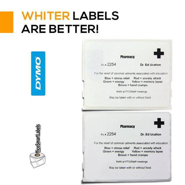 Alt view image 6 of 7 - 2-1/8 x 2-3/4 inch Veterinary Diskette Media Labels | Compatible with Dymo 30258 Labels, 50 Rolls, 400 Per Roll