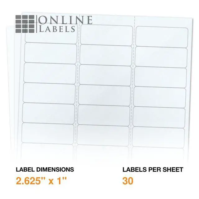 Alt view image 2 of 7 - 2.625 x 1 Clear Gloss Address Labels (Inkjet Printers Only) - Pack of 7,500 Labels, 250 Sheets - OnlineLabels