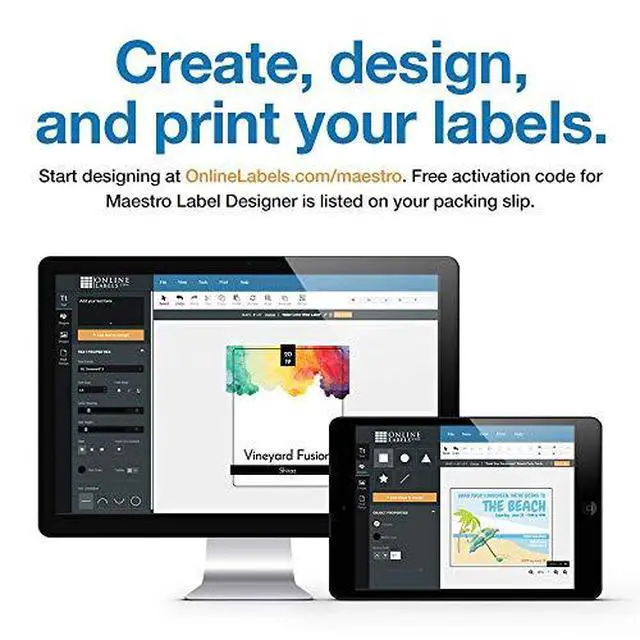 Alt view image 4 of 7 - 2.625 x 1 Clear Gloss Address Labels (Inkjet Printers Only) - Pack of 7,500 Labels, 250 Sheets - OnlineLabels