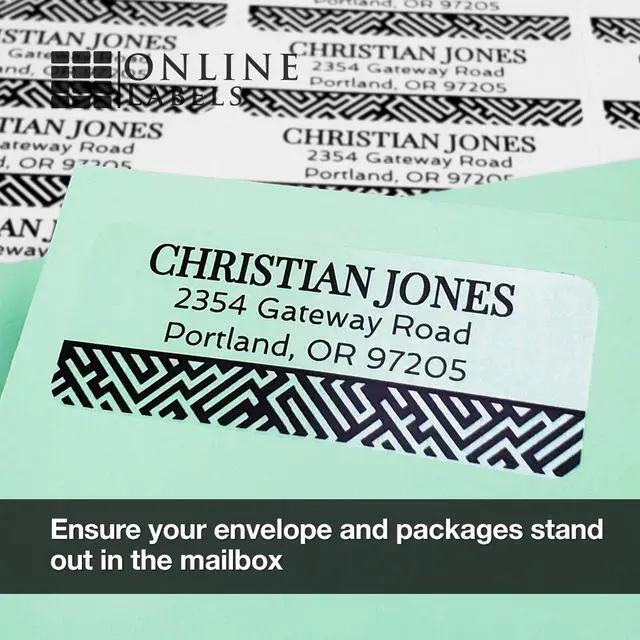 Alt view image 6 of 7 - 2.625 x 1 Clear Gloss Address Labels (Inkjet Printers Only) - Pack of 7,500 Labels, 250 Sheets - OnlineLabels