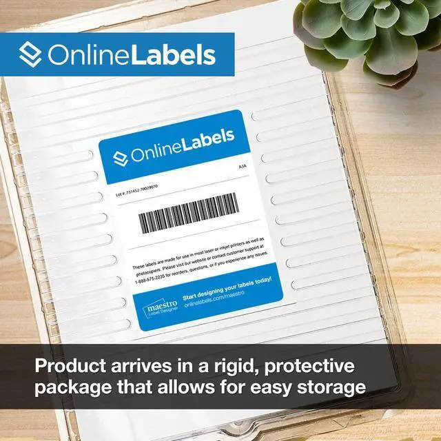 Alt view image 5 of 7 - 2.625 x 1 Clear Gloss Address Labels (Inkjet Printers Only) - Pack of 7,500 Labels, 250 Sheets - OnlineLabels