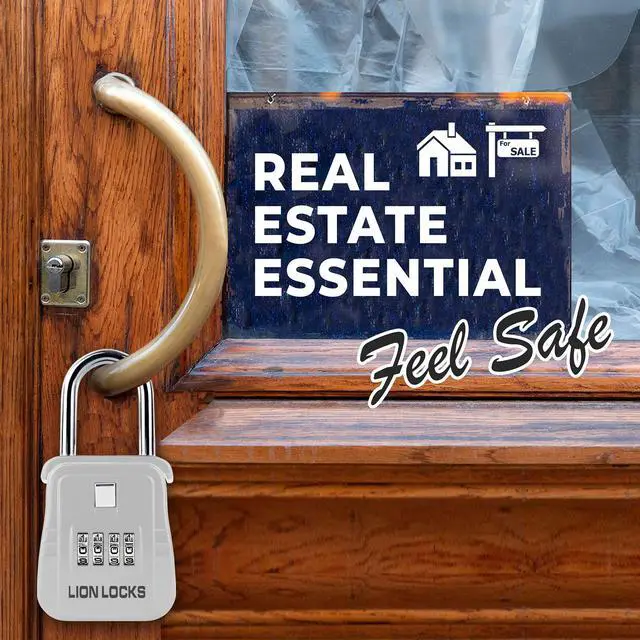 Alt view image 7 of 7 - 1500 Key Lock Box with Code, Lockbox for Keys Outdoor, Realtor Lock Box for Short-Term Rentals, Holds 5 Keys (12 Pack, White)