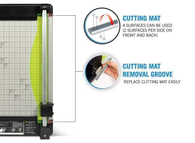 Alt view image 6 of 7 - Heavy Duty Rotary Paper Trimmer - 12238, Black/Silver, 18inch