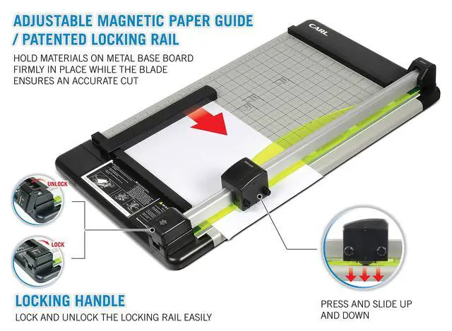 Alt view image 5 of 7 - Heavy Duty Rotary Paper Trimmer - 12238, Black/Silver, 18inch
