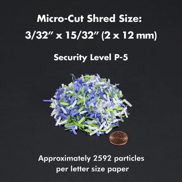 Alt view image 3 of 7 - AU830MA High-Security 8-Sheet Micro-Cut Paper and Credit Card Shredder/ 20 Minutes/Security Level P-5